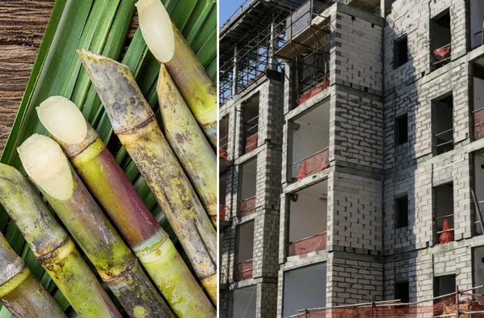 Bloques de construcción Plock fabricados con residuos reciclados y fibras naturales