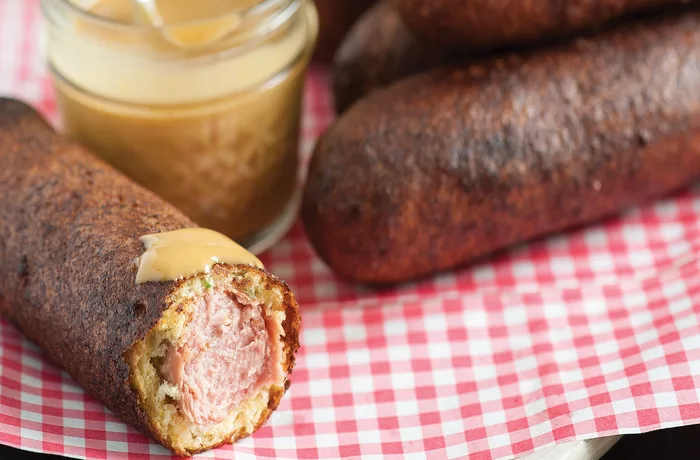 Corn dogs de jalapeño e IPA masa de maíz receta para freír