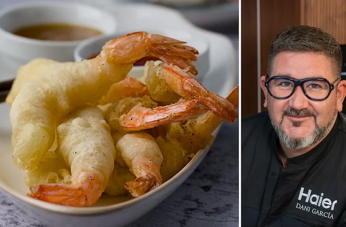 Dani García desvela los trucos para unas gambas a la gabardina perfectas: masa muy fría, cerveza y la técnica de los dos segundos