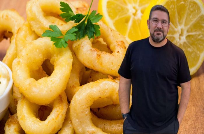 Calamares fritos con rebozado de harina y cerveza fría, técnica de chefs andaluces