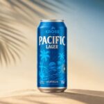 Lata de Kross Pacific Lager, la nueva cerveza chilena de la cerveceria Kross