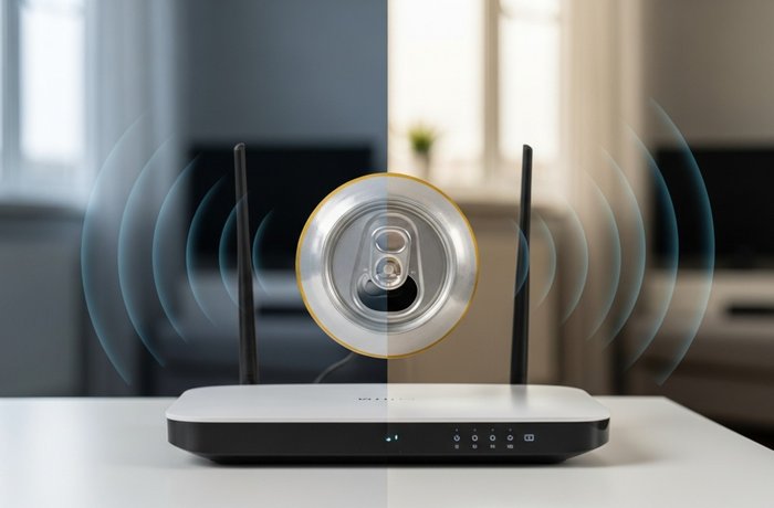 La lata de cerveza vacía que mejora el WiFi: por qué funciona (y por qué no del todo)