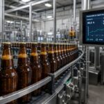 planta de manufactura cervecera con tecnología de automatización e inteligencia artificial