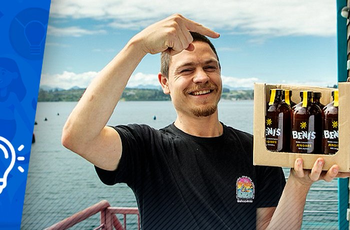 Beni's, concentrado sin alcohol elaborado en el sur de Chile con jengibre, manzana y vinagre de manzana