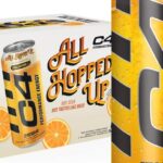 Lata y six-pack de All Hopped Up, el energizante sin alcohol sabor cerveza de C4