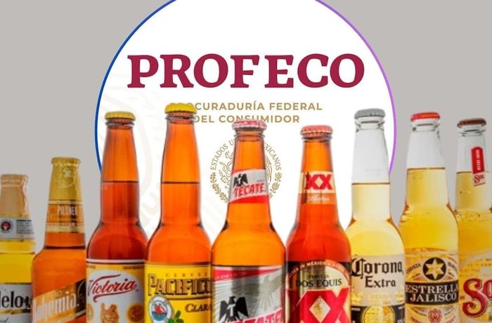 Cervezas analizadas por Profeco en México por calorias y contenido alcoholico
