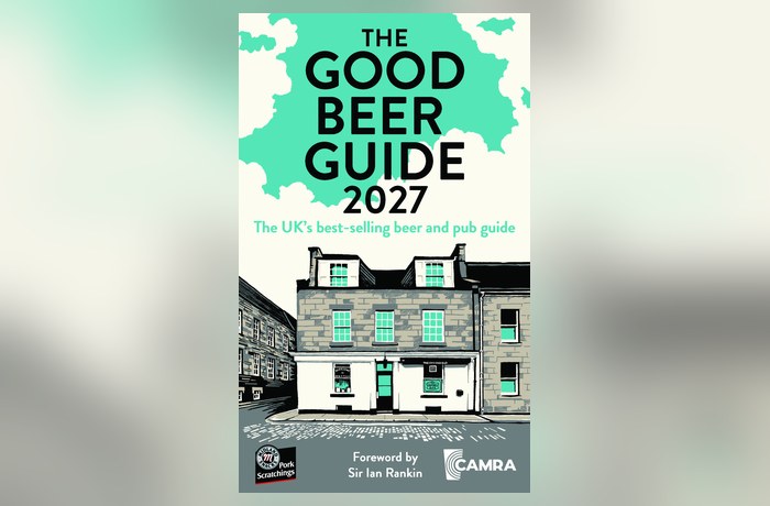 Portada de la Good Beer Guide 2027 de CAMRA con el Oxford Bar de Edimburgo
