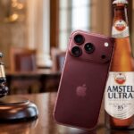 Botella de Amstel Ultra junto a un mazo de juez, disputa con Michelob Ultra en la Suprema Corte de México